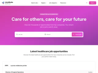 Healthcare Jobs by JobsMedia.io platform preview Healthcare Jobs by JobsMedia.io platform preview