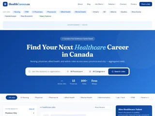 HealthCareer.ca screenshot preview
