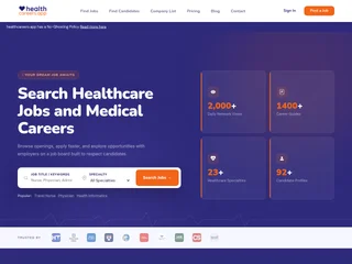 healthcareers.app screenshot preview