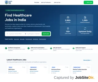 HealthcareJobs platform preview HealthcareJobs platform preview