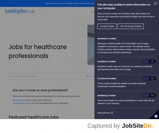 Healthjobs.co.uk platform preview