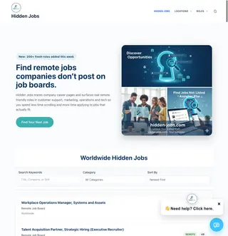 Hidden Jobs platform preview