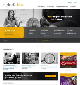 HigherEdJobs platform preview