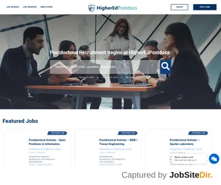 HigherEd Postdocs platform preview