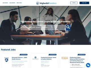 HigherEd Postdocs screenshot preview