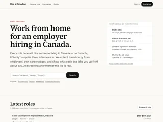 Hire a Canadian platform preview