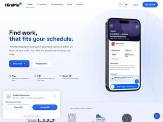 HireMe platform preview HireMe platform preview