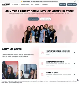 Tech Ladies platform preview