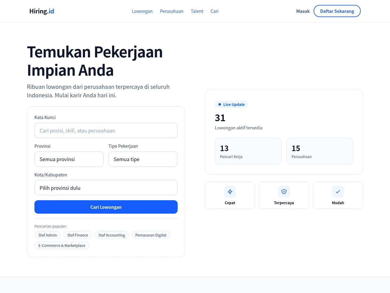 Hiring.id screenshot Hiring.id website screenshot