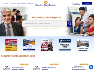Hispanics In Higher Education platform preview