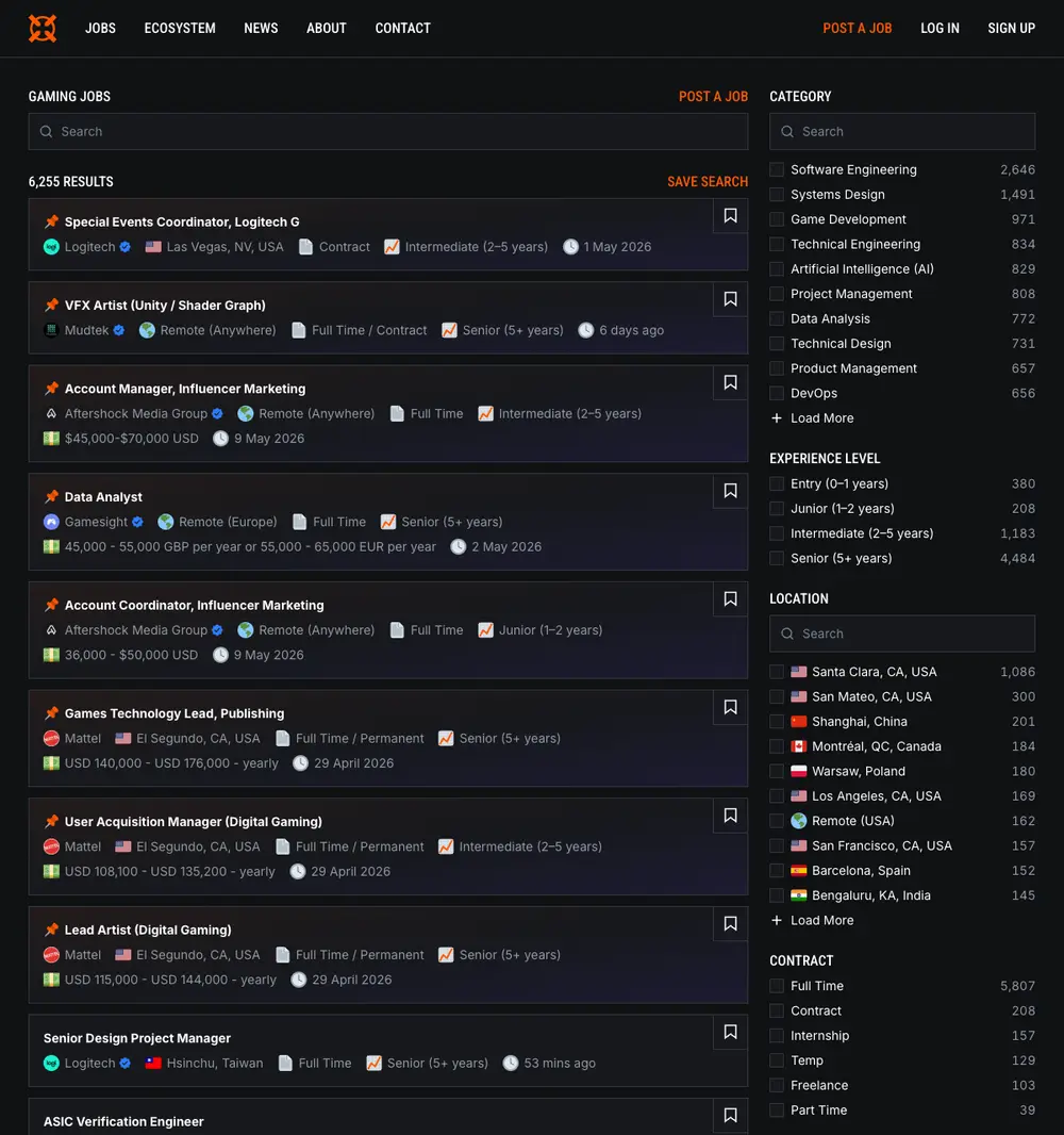 Hitmarker screenshot Hitmarker job board platform screenshot showing job search interface