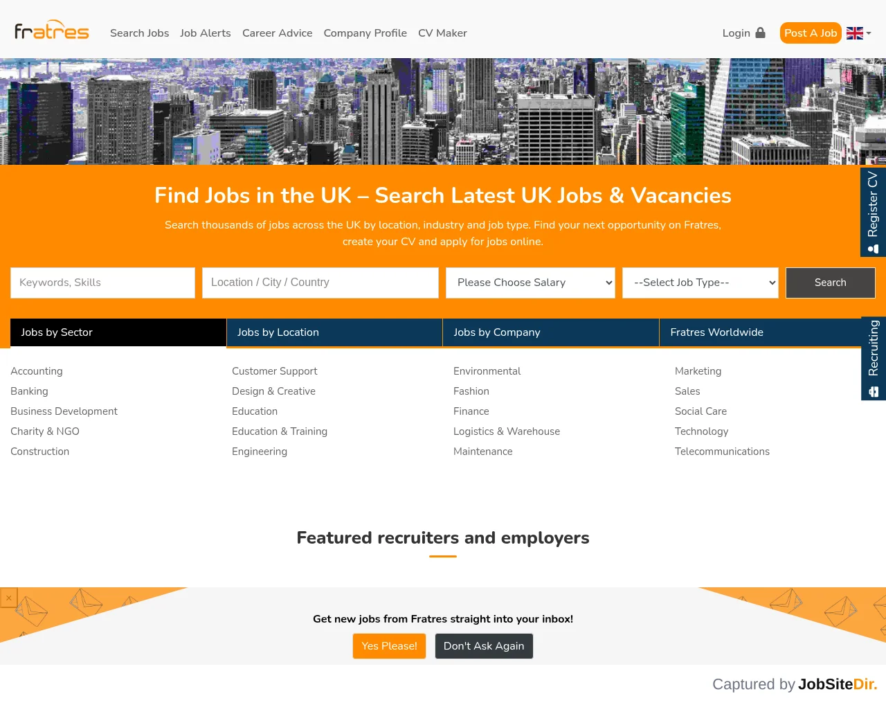 Fratres screenshot Fratres website screenshot