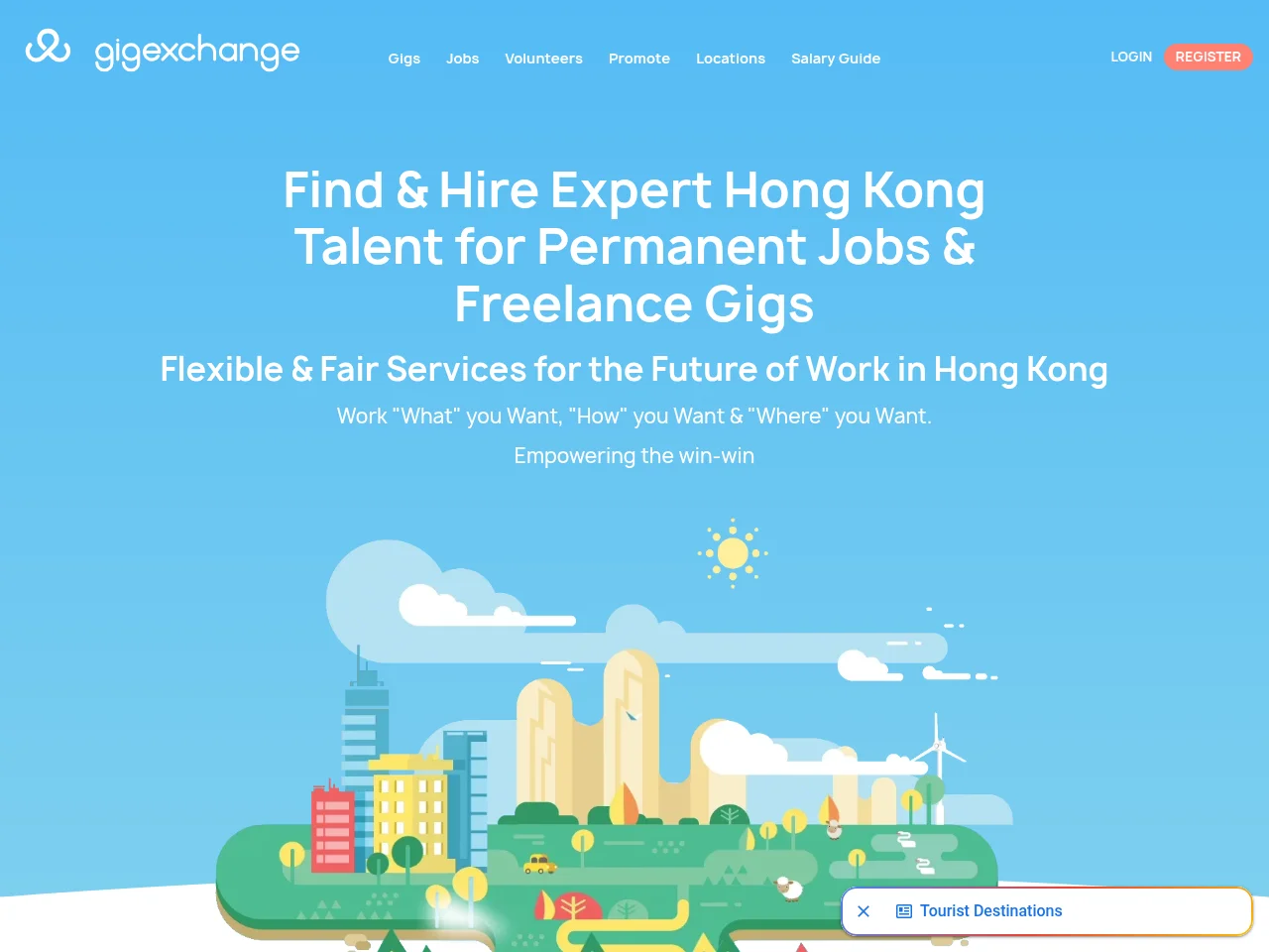 gigexchange job board platform screenshot showing job search interface
