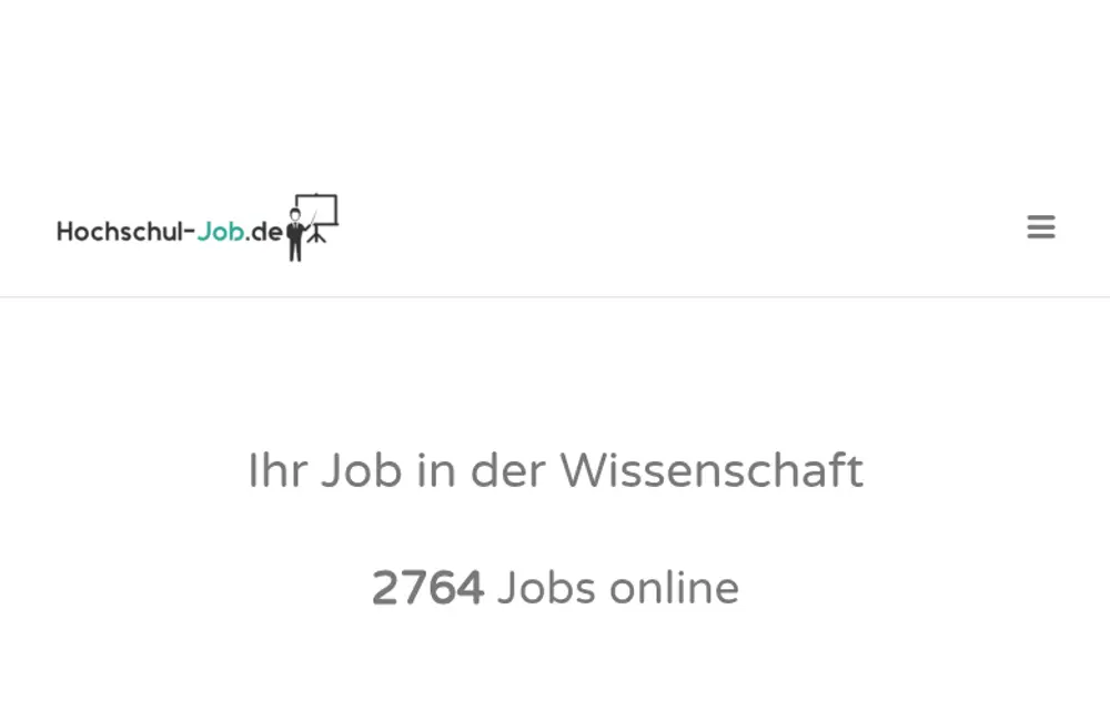 Hochschul-Job.de screenshot Hochschul-Job.de job board platform screenshot showing job search interface