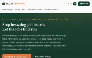 HoiSum AI Job Search screenshot preview