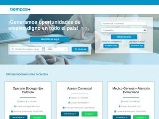 Tiempos SAS | Portal de Empleo platform preview