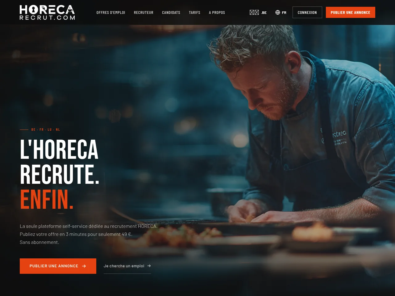 HORECA RECRUT screenshot HORECA RECRUT job board platform screenshot showing job search interface