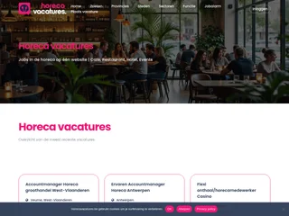 HORECA VACATURES platform preview HORECA VACATURES platform preview