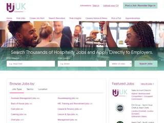 Hospitality Jobs UK platform preview