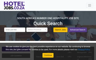 HotelJobs.co.za screenshot preview