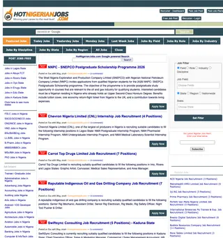 HotNigerianJobs platform preview