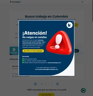 HoyTrabajas platform preview