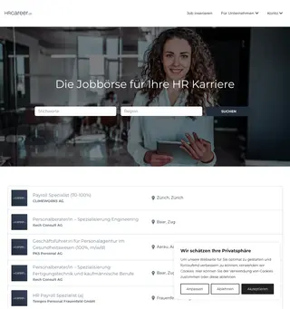 hrcareer.ch platform preview