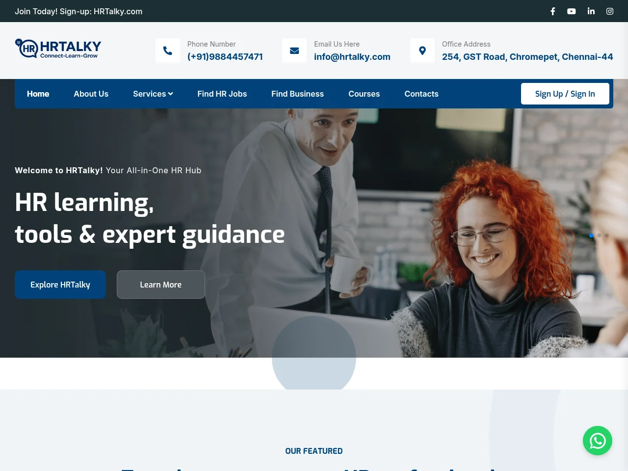 HRTalky website screenshot
