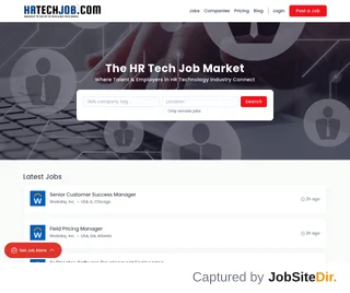 HR Tech Job platform preview HR Tech Job platform preview