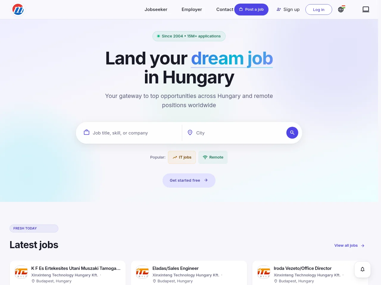 Mustakbil.com job board platform screenshot showing job search interface