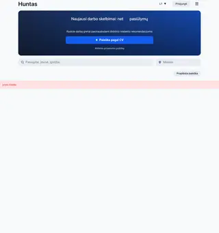huntas.lt platform preview