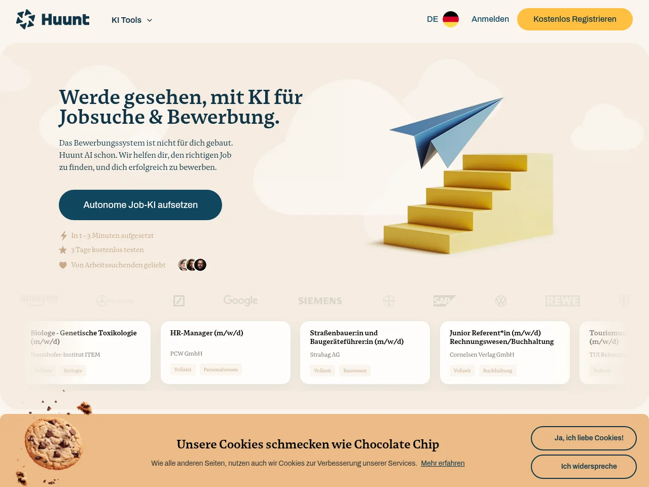 Huunt screenshot Huunt website screenshot