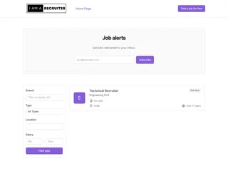 I AM A RECRUITER Job Board screenshot preview