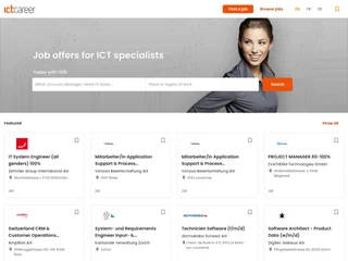 ictcareer.ch platform preview ictcareer.ch platform preview