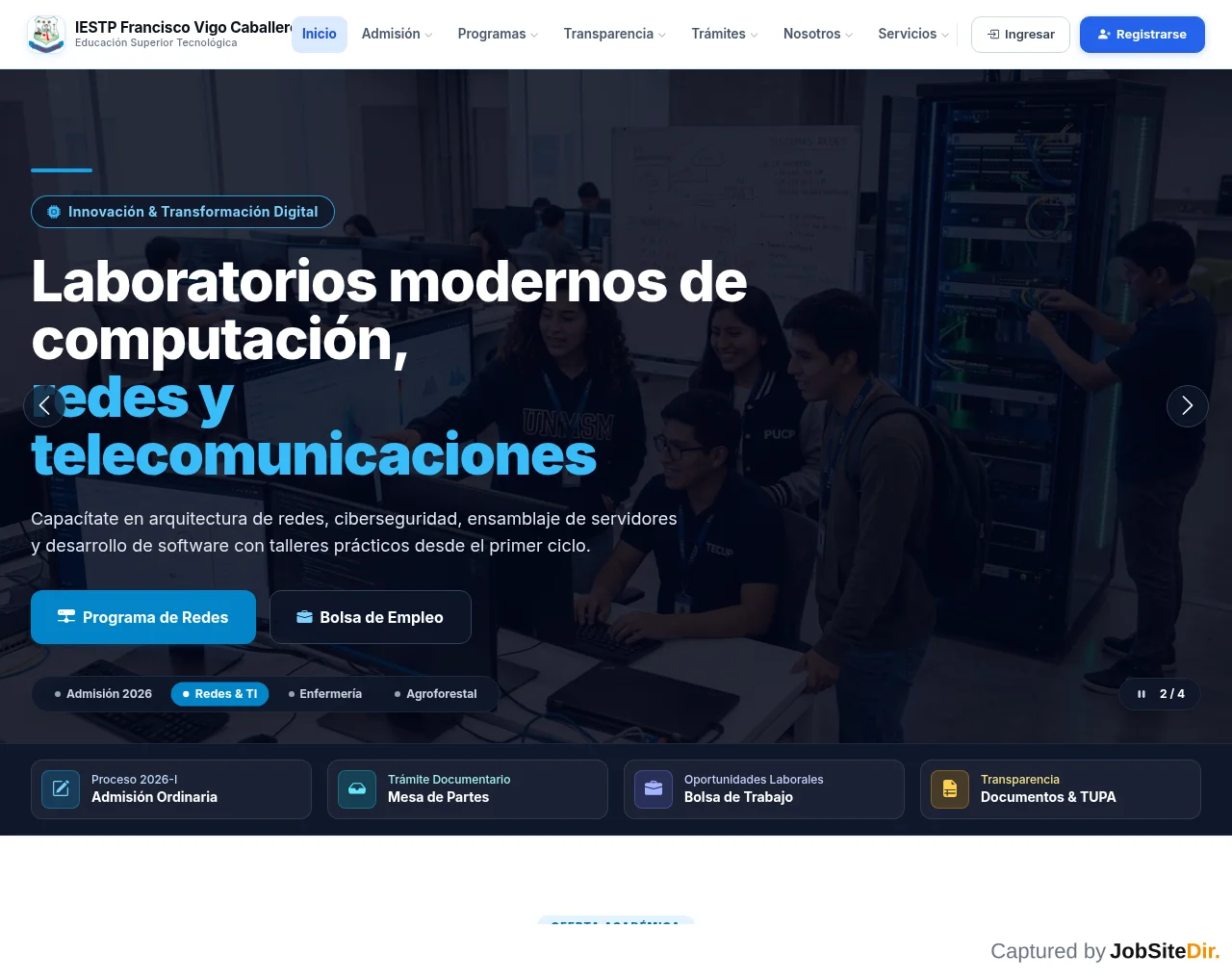 IESTP Francisco Vigo Caballero website screenshot