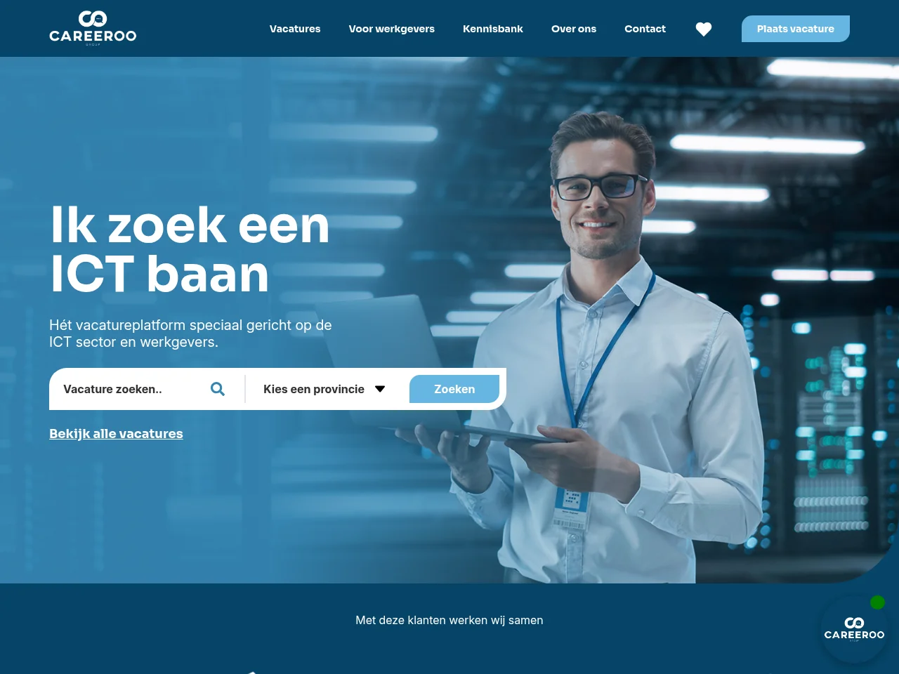 Ik zoek een ICT baan screenshot Ik zoek een ICT baan job board platform screenshot showing job search interface
