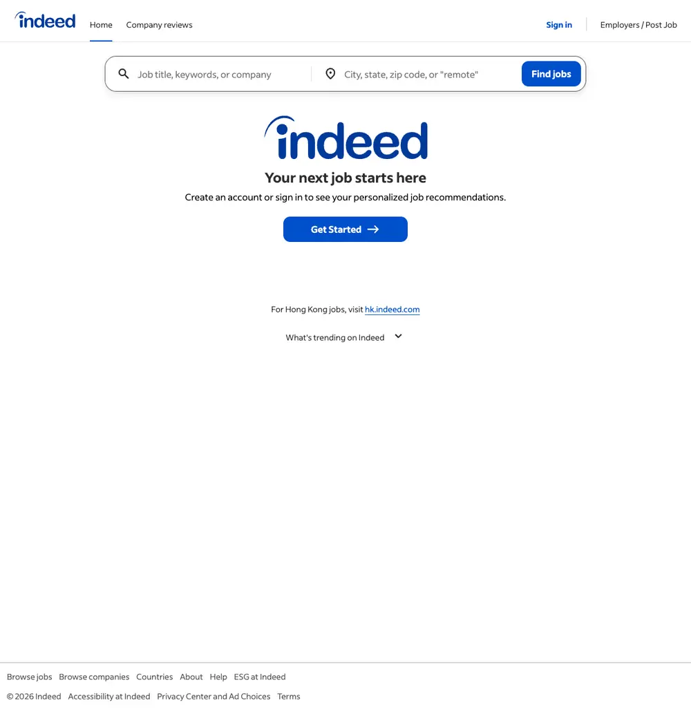 Indeed Malaysia job board platform screenshot showing job search interface
