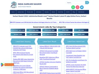 IndiaSarkariNaukri.com screenshot preview