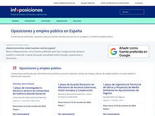 Infoposiciones platform preview Infoposiciones platform preview
