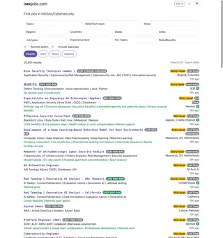 isecjobs.com platform preview