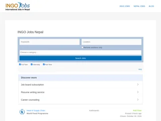 INGO Jobs platform preview INGO Jobs platform preview