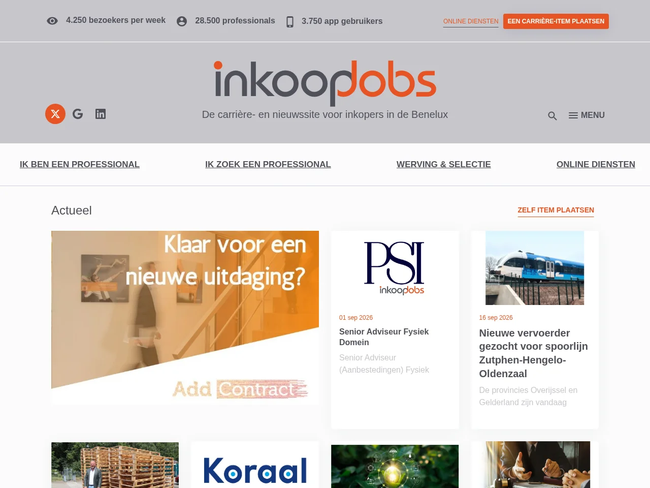 Inkoopjobs.nl screenshot Inkoopjobs.nl job board platform screenshot showing job search interface