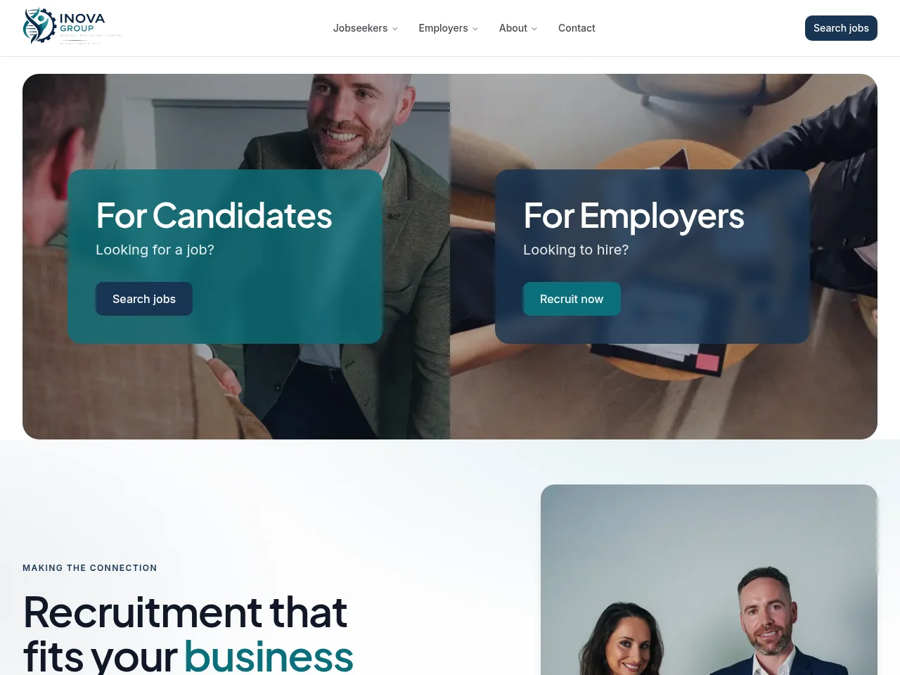 Inova Group screenshot Inova Group website screenshot