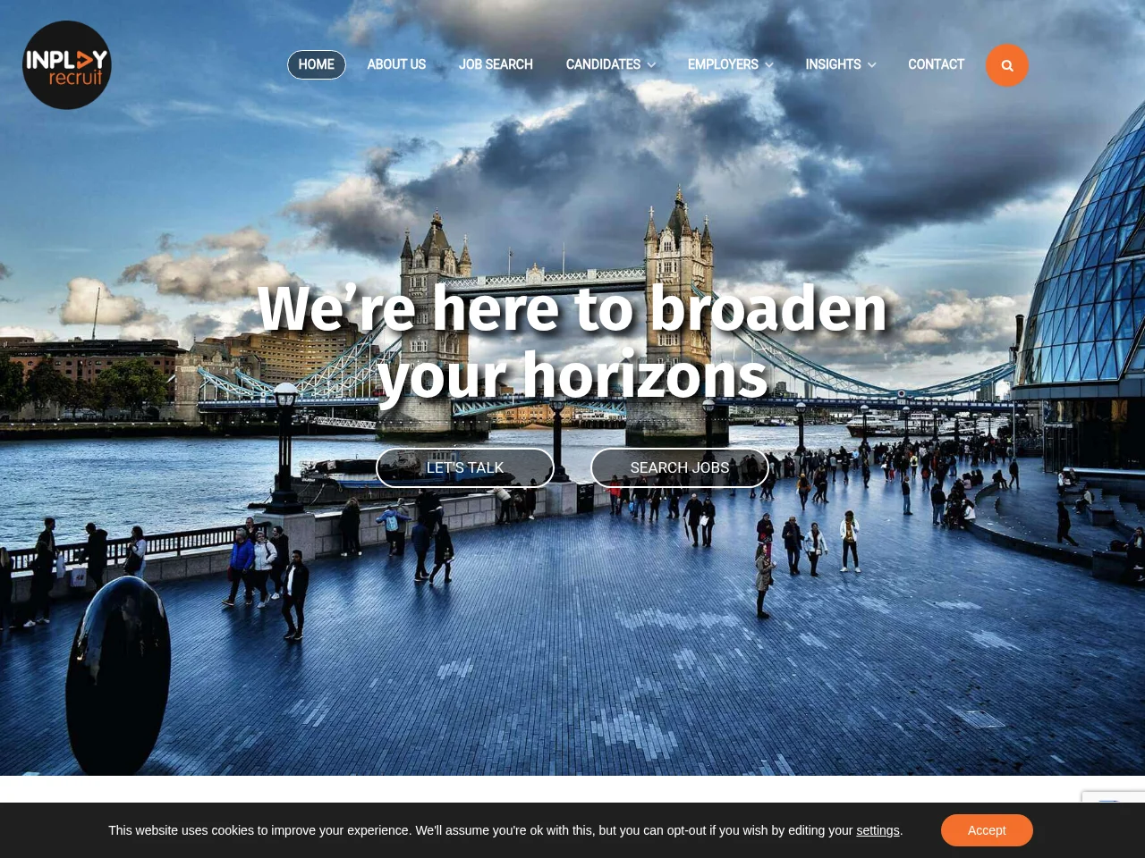 Inplay Recruit website screenshot