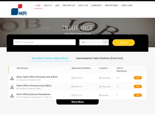 Insurance Jobs HK platform preview