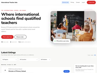 International Teacher Jobs platform preview International Teacher Jobs platform preview