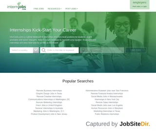 InternJobs.com platform preview InternJobs.com platform preview