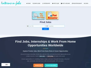 Interns-N-Jobs platform preview