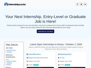 Internships.co.ke screenshot preview