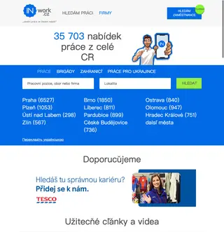 INwork.cz platform preview